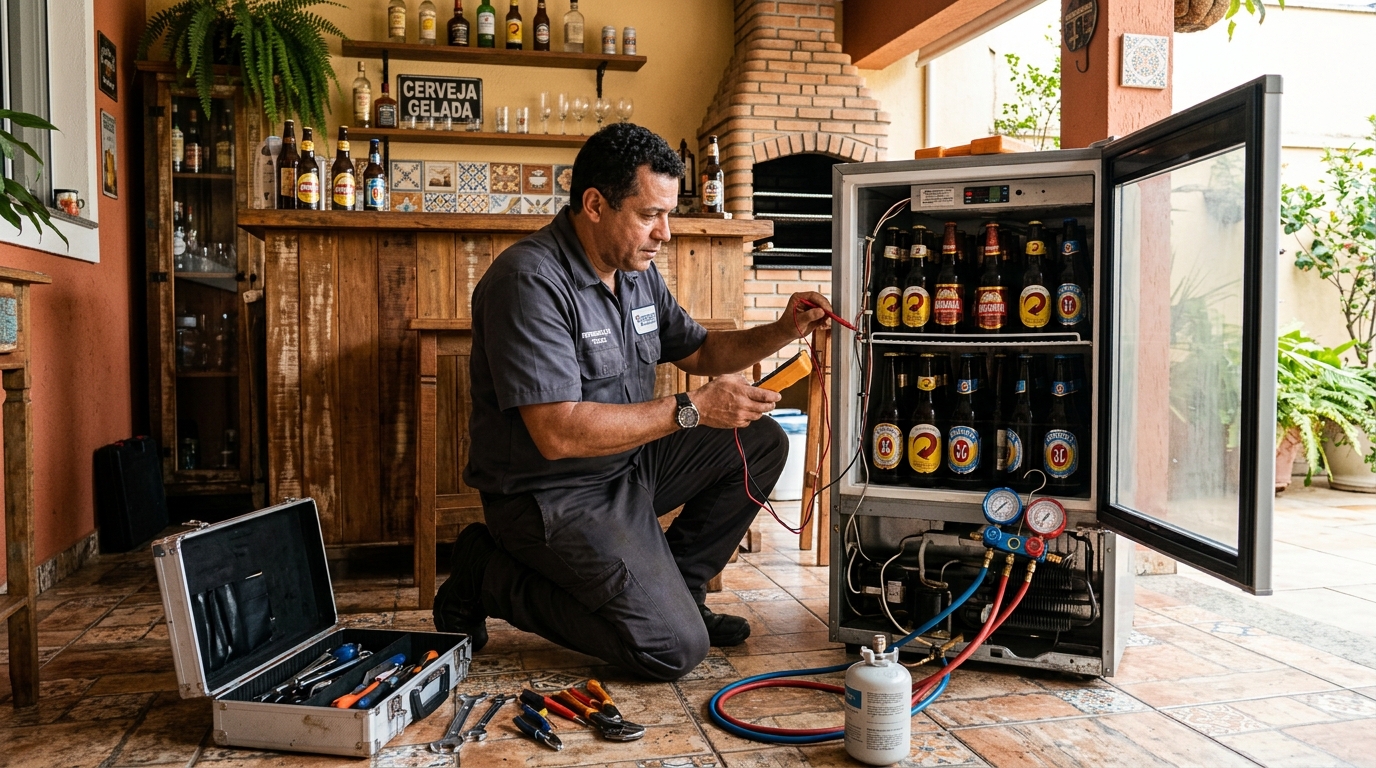 Recarga de gás refrigerante de cervejeira em Vitória da Conquista‑BA